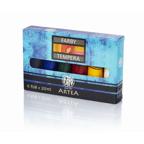 Farby Tempera Astra Artea, 6 kolorów x 20ml